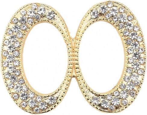 Rose Gold Metal Fashion Scarf Ring Buckle Clip Pin with Dazzling Crystal Rhinestone in Saudi Arabia