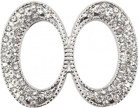 Rose Gold Metal Fashion Scarf Ring Buckle Clip Pin with Dazzling Crystal Rhinestone in Saudi Arabia