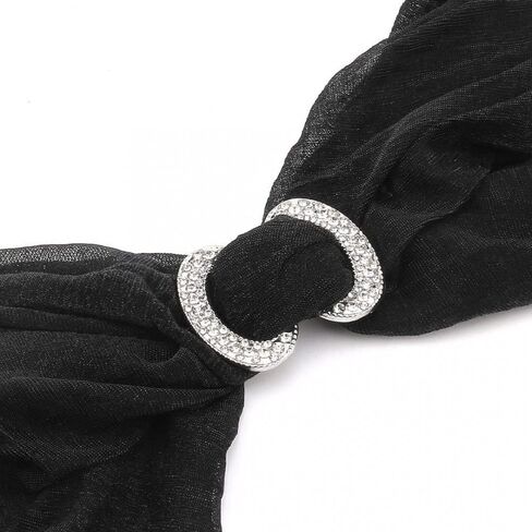 Rose Gold Metal Fashion Scarf Ring Buckle Clip Pin with Dazzling Crystal Rhinestone in Saudi Arabia