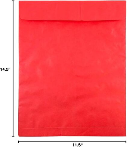 JAM PAPER Tyvek Tear-Proof Open End Catalog Envelopes - 11 1/2 x 14 1/2 - Black - 25/Pack in Saudi Arabia