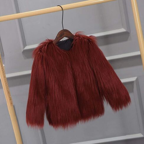 Girls Boys Faux Fur Vest Coat Toddler Winter Fleece Fuzzy Furry Sleeveless Jacket Coat Thick Warm Outwear Waistcoat in Saudi Arabia