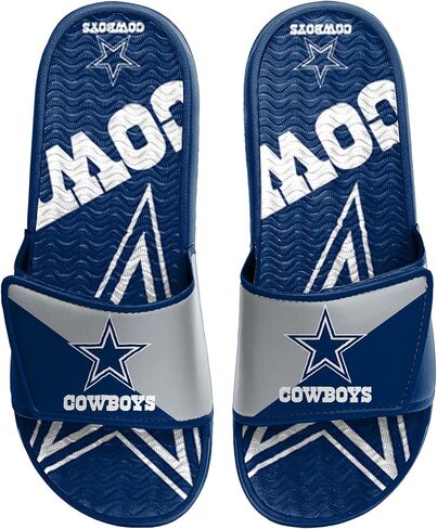 FOCO Minnesota Vikings NFL Mens Colorblock Big Logo Gel Slides - XL in Saudi Arabia