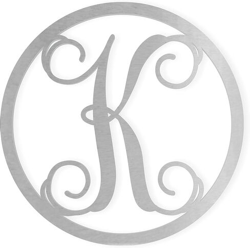 Jess and Jessica Metal Letter M, Monogram Outdoor Wreath Wall Letters, Hanging Door Sign, Large for Wall Decor, Metal Cursive Font Decor, Wedding Font in Saudi Arabia
