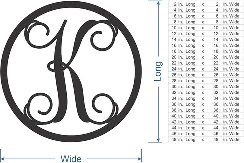 Jess and Jessica Metal Letter M, Monogram Outdoor Wreath Wall Letters, Hanging Door Sign, Large for Wall Decor, Metal Cursive Font Decor, Wedding Font in Saudi Arabia