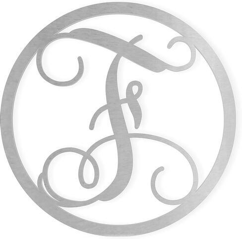 Jess and Jessica Metal Letter M, Monogram Outdoor Wreath Wall Letters, Hanging Door Sign, Large for Wall Decor, Metal Cursive Font Decor, Wedding Font in Saudi Arabia