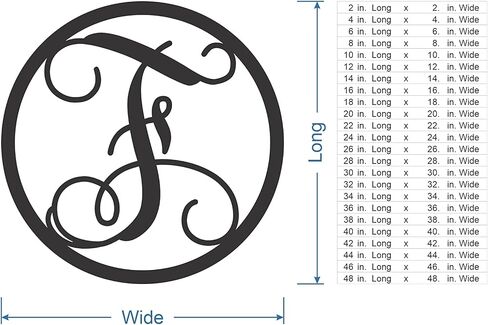 Jess and Jessica Metal Letter M, Monogram Outdoor Wreath Wall Letters, Hanging Door Sign, Large for Wall Decor, Metal Cursive Font Decor, Wedding Font in Saudi Arabia