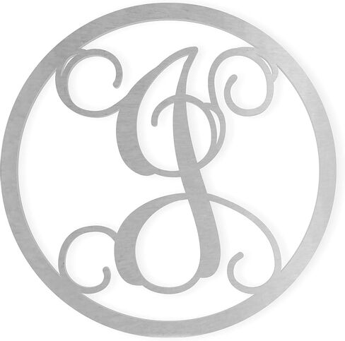 Jess and Jessica Metal Letter M, Monogram Outdoor Wreath Wall Letters, Hanging Door Sign, Large for Wall Decor, Metal Cursive Font Decor, Wedding Font in Saudi Arabia