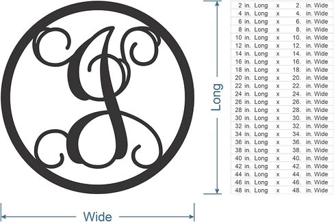 Jess and Jessica Metal Letter M, Monogram Outdoor Wreath Wall Letters, Hanging Door Sign, Large for Wall Decor, Metal Cursive Font Decor, Wedding Font in Saudi Arabia