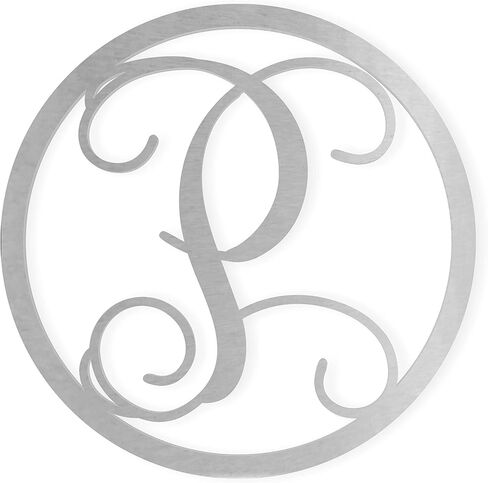 Jess and Jessica Metal Letter M, Monogram Outdoor Wreath Wall Letters, Hanging Door Sign, Large for Wall Decor, Metal Cursive Font Decor, Wedding Font in Saudi Arabia