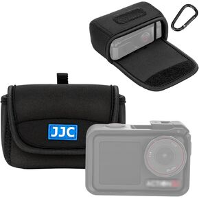 JJC Compact Action Camera Case Pouch for DJI Osmo Action 5 Pro 4 3 Cage for Insta360 Ace Pro 2 for Gopro Hero H13 H12, with Belt Loop Shoulder Strap Carabiner for Hiking Travel Multi Daily Carrying