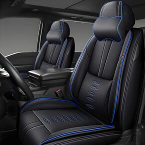 Front Seat Covers for Land Rover Range Rover 2006-2024 2025,Leather Car Seat Cover,Soft Seat Cushion Covers with Airbag,Waterproof Automobile Seat Protectors for Range Rover(Black,Deluxe)