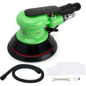 5"(127 mm) Random Orbit Pneumatic Sander Self-Vacuum Sander Air Powered Professional Dual Action Polishing Palm Sander MAX 12000 RPM for Auto Body Automotive, Wood Working