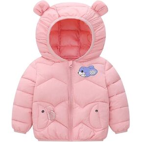 Boys and Toddlers' Lightweight Water-Resistant Packable Hooded Puffer Coat Baby Girls Padded Down Jacket Winter Coat