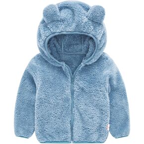 Coat Size 16 Coat Warm Ear Cute Boy Hooded Baby Kids Outwear Toddler Thick Zipper Girls Kids Jacket And Pants