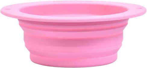Silicone Collapsible Dog Travel Bowl or Kids Toddler Bowl for Eating on-The-go or at Home - Dishwasher and Microwave Safe & Non Toxic Purple (Lilac)) in Saudi Arabia