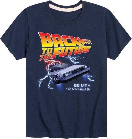 HYBRID APPAREL Back to The Future - Delorean 88 MPH 1.21 Gigawatts - Toddler & Youth Short Sleeve Graphic T-Shirt in Saudi Arabia