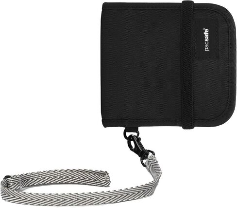 Pacsafe Rfidsafe V100 Anti-theft Blocking Bi-Fold Wallet, Black in Saudi Arabia