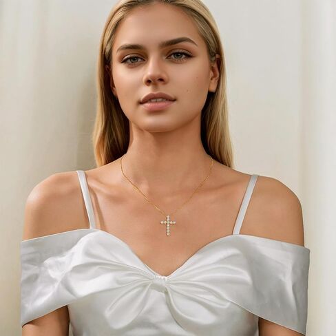 Diamond Moissanite Cross Chain Pendant: GRA Certificate D-F Color Vvs1 Clarity Diamond-Like Effect Sterling Silver 14k White Gold Cross Necklace 18+3 Inch Chain Extender For Men Women Mother's Day Valentine'Day Jewelry Gifts 3 Carats in Saudi Arabia