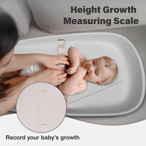 Baby Changing Pad, Soft, Lightweight and Portable, Waterproof and Easy to Clean, Large EVA Cushion for Comfort with Height Scale and Anti Slip Bottom (Grey Without Scale) in Saudi Arabia