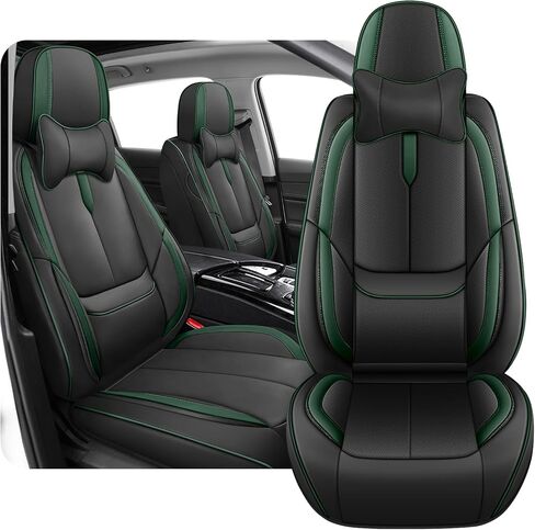 5 Full Seat Covers for Kia Forte 2010-2025, Premium Nappa Leather Seat Cover, Fully Wrapped Protect Modern Style Seat Cover (5-Seat Standard, Beige & Brown) in Saudi Arabia