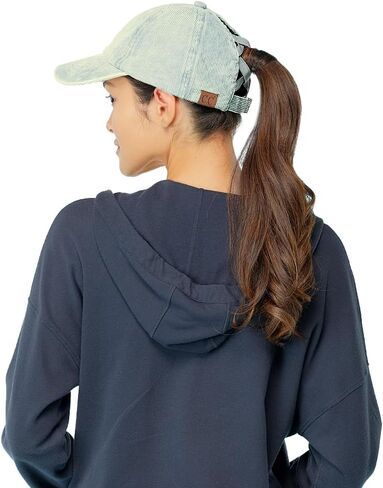 سي ذيل الحصان متقاطعة صليب فوضوي كعكة Ponycaps قبعة بيسبول داد سائق الشاحنة قبعة شبكية in Kuwait