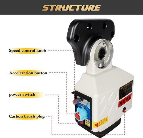 110V X-Axis Power Feed 650IN-Lb Torque for Milling Machine, Power Table Feed 2-200RPM Adjustable Rotate Speed for Bridgeport and Some Knee Type Milling Machine in Saudi Arabia
