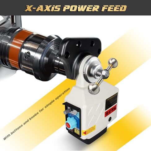 110V X-Axis Power Feed 650IN-Lb Torque for Milling Machine, Power Table Feed 2-200RPM Adjustable Rotate Speed for Bridgeport and Some Knee Type Milling Machine in Saudi Arabia