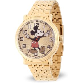 Disney Mickey Mouse Men's W002413 Mickey Mouse Analog Display Analog Quartz Gold Watch