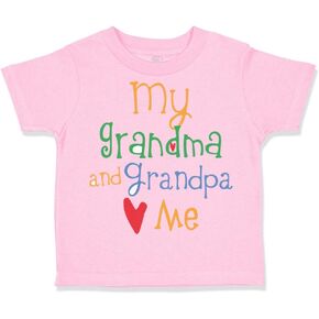 Toddler T-Shirt My Grandpa and Grandma Loves Me Grandparents Grandma Clothes