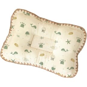 Baby Sleeping Pillow, Cotton Baby Pillows for Sleeping for Newborn, Soft and Breathable, Summer Pillow Comfortable Rest for Boys Girls (E)