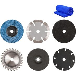 12V Mini Angle Grinder with Cutting Disc, 15,000 Rpm Cordless Brush Angle Grinder Kit, Portable Grinder Handheld Cutter, Suitable for Cutting and Polishing Metal and Wood (Cutting Discs * 1 Battery)