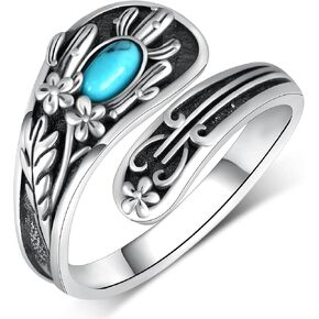 Butterfly Spoon Rings 925 Sterling Silver Adjustable Butterfly Cross Ring Butterfly Thumb Rings Jewelry Gifts for Women in Kuwait