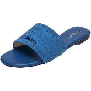 Dressy Comfortable Flat Sandals for Women 2025 Summer, Walking Beach Slides Vacation Shoes