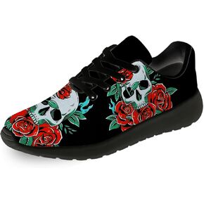 Skull Shoes for Men Women Running Shoes Lightweight Comfortable Walking Tennis Sneakers Gifts for Boy Girl