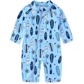 Baby Boy Swimsuit Rash Guard Toddler One Piece Bathing Suit Infant Swimwear UPF 50+