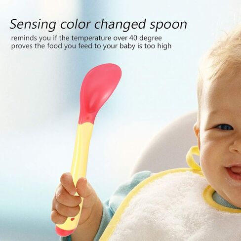 Suction Bowls for Baby, Children Slip Resistant Feeding Bowls with Sensing Spoon Cover for Home(Pink) in Saudi Arabia