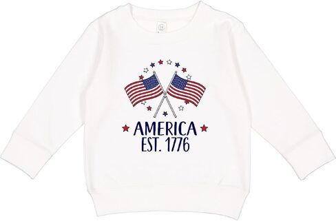 inktastic America Est 1776 4th Of July Toddler Sweatshirt in Saudi Arabia