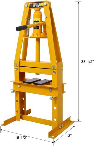 Press Heyraulic Shop 6-Ton-Penchtop A-Frame Press مع ارتفاع قابل للتعديل ، Press Plates وصمام السلامة ، الصحافة الهيدروليكية الصغيرة للمرآب ، إصلاح السيارات وتصنيع المعادن (Orange) in Kuwait