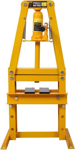 Press Heyraulic Shop 6-Ton-Penchtop A-Frame Press مع ارتفاع قابل للتعديل ، Press Plates وصمام السلامة ، الصحافة الهيدروليكية الصغيرة للمرآب ، إصلاح السيارات وتصنيع المعادن (Orange) in Kuwait