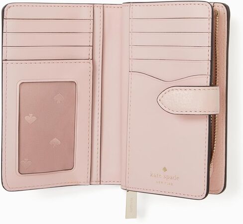 Kate Spade New York Leila Medium Compact Bifold Wallet Leather Deep Jade in Saudi Arabia