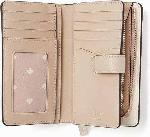 Kate Spade New York Leila Medium Compact Bifold Wallet Leather Deep Jade in Saudi Arabia