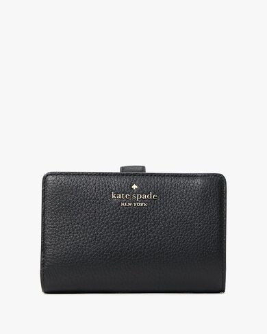 Kate Spade New York Leila Medium Compact Bifold Wallet Leather Deep Jade in Saudi Arabia