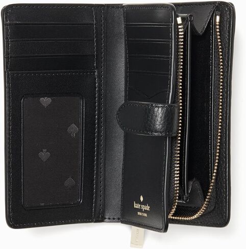 Kate Spade New York Leila Medium Compact Bifold Wallet Leather Deep Jade in Saudi Arabia