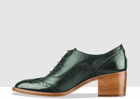 Fowt Women's Lace-Up Oxfords اللوز Toe Tee Mid Mid chunky Brogues Casual Insual Derby Saddle Shoes for Office Vacation Business US 4-16 in Kuwait