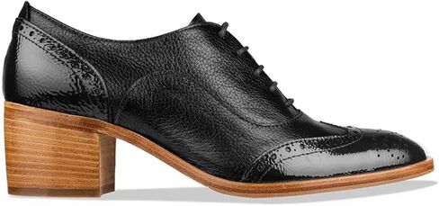 Fowt Women's Lace-Up Oxfords اللوز Toe Tee Mid Mid chunky Brogues Casual Insual Derby Saddle Shoes for Office Vacation Business US 4-16 in Kuwait