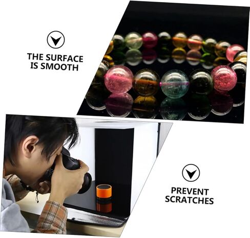 1pc Acrylic Mirror Photo Backdrop Plate Makeup Photography Background Reflection Plate for Food Cosmetics Jewelry Premium Recyclable Acrylic for Flat Lay Photography in Kuwait