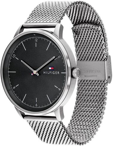Tommy Hilfiger Men's Stainless Steel Quartz Watch with Leather Strap, Brown, 21 (Model: 1791840) in Saudi Arabia