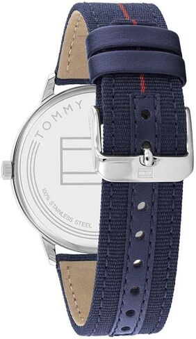 Tommy Hilfiger Men's Stainless Steel Quartz Watch with Leather Strap, Brown, 21 (Model: 1791840) in Kuwait