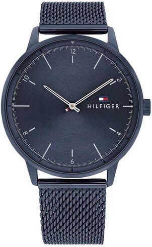Tommy Hilfiger Men's Stainless Steel Quartz Watch with Leather Strap, Brown, 21 (Model: 1791840) in Kuwait