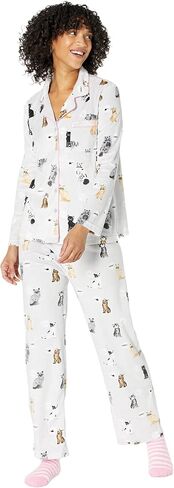 Karen Neuburger Women's Long Sleeve Minky Fleece Girlfriend Pj Set with Socks in Kuwait